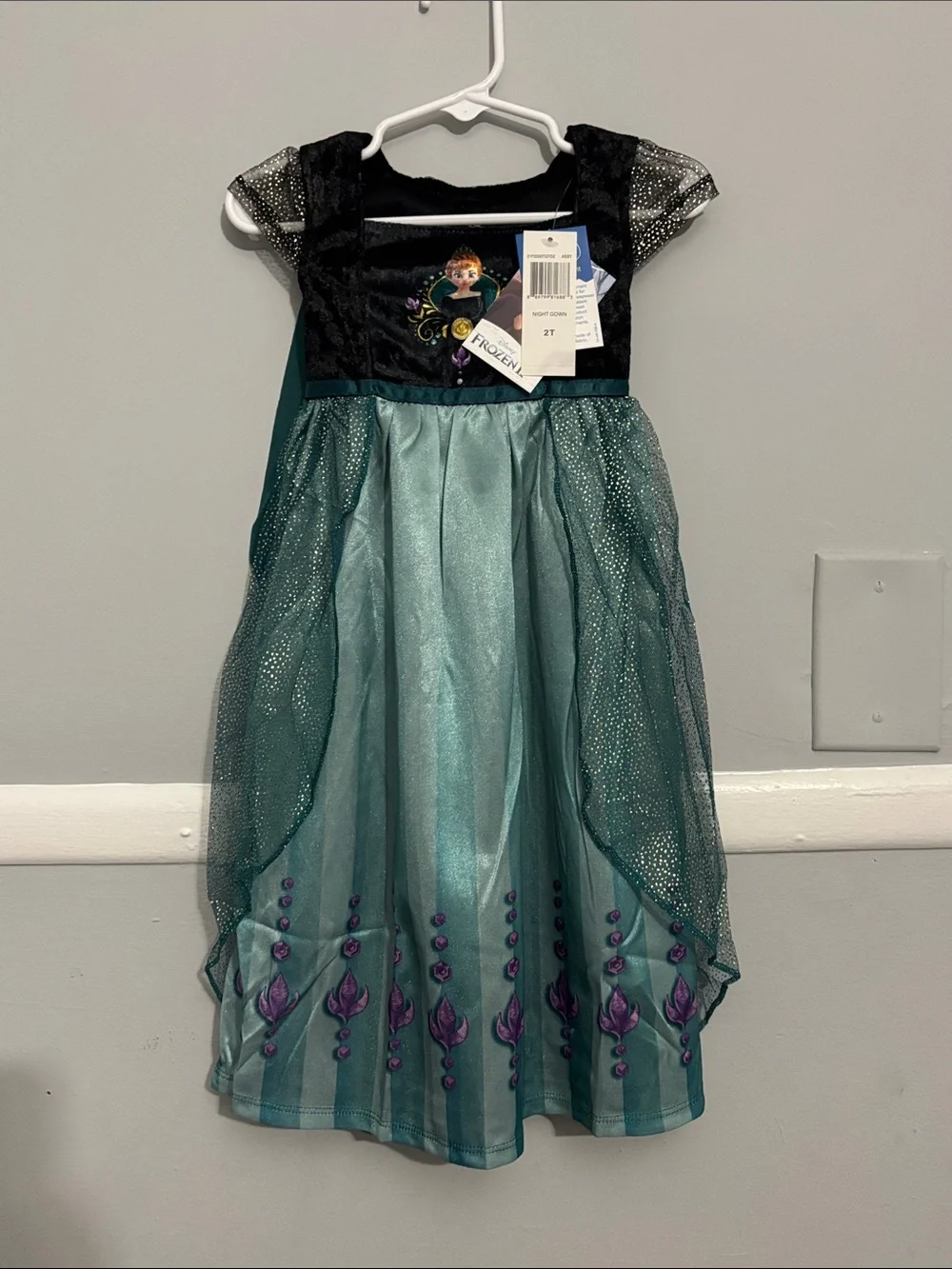 Disney Teal and Black Princess Dress with Purple Accents